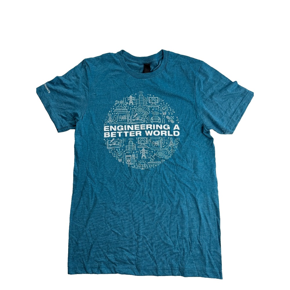 Texas Instruments Engineering Better World Graphic T-Shirt Gildan Soft Small